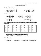 Phiếu bài tập số 2 - Môn Đại số Lớp 7 - Phương Mai